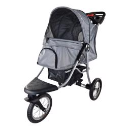 Topmast Hunde Klapvogn All Terrain Til 25kg hund Grey Antracit Gummihjul